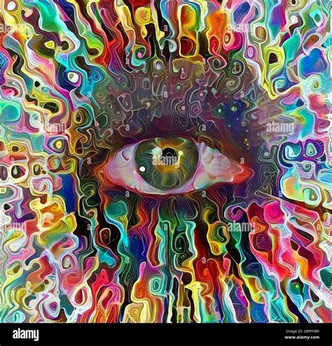 Abstract painting. Colorful Eye Stock Photo - Alamy