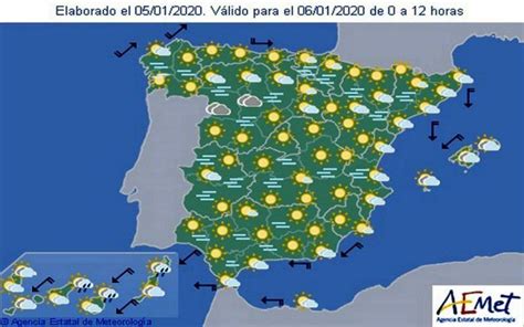 Aemet Pron Stico Del Tiempo En Toda Espa A Hoy De Enero De