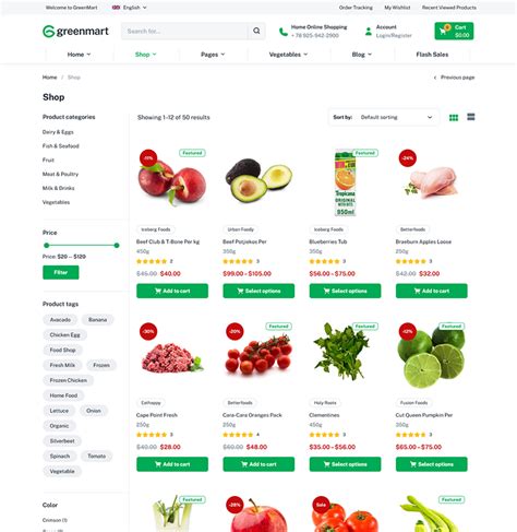 Greenmart Organic Food Woocommerce Wordpress Theme