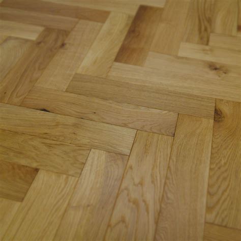 Schoolhouse Brushed Uv Oiled Oak Herringbone Parquet