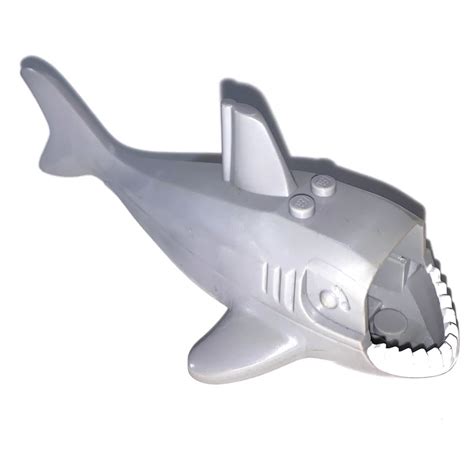 LEGO Medium Stone Gray Shark Body With White Teeth And Gills 62605