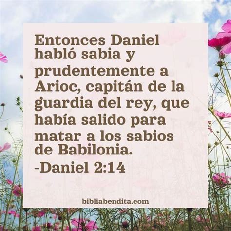 Explicación Daniel 214 Entonces Daniel Habló Sabia Y Prudentemente A