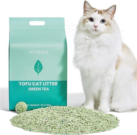 Vetreska Tofu Cat Litter Natural Eco Friendly Pretty Kitty Litter Flushable Clumping Tofu Cat