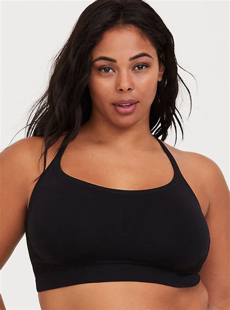 Black Seamless Bralette Push Up Strapless Bra Plus Size Bra Strappy Lace Bralette