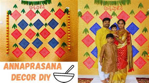 Annaprasana Decoration Diy Ideas At Home Rice Feeding Ceremony