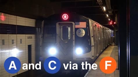 ⁴ᴷ A and C Trains running via the F Line YouTube