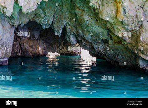 cave with multiple entrances on the island of zakynthos Stock Photo - Alamy