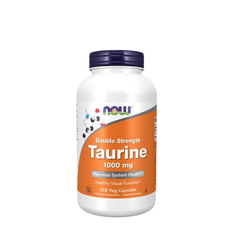 Taurine Double Strength 1000 Mg 250 Veg Capsules Vitami