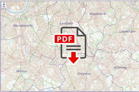 South London City Street Map - Digital Download – ukmaps.co.uk