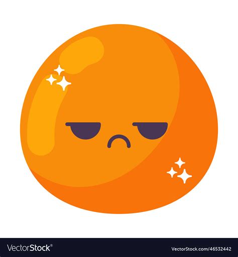 Bored Emoji Kawaii Royalty Free Vector Image Vectorstock