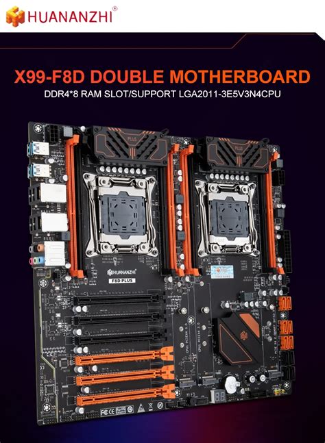 Huananzhi X99 F8d Plus Lga 2011 3 Xeon X99 Motherboard Dual Cpu Support