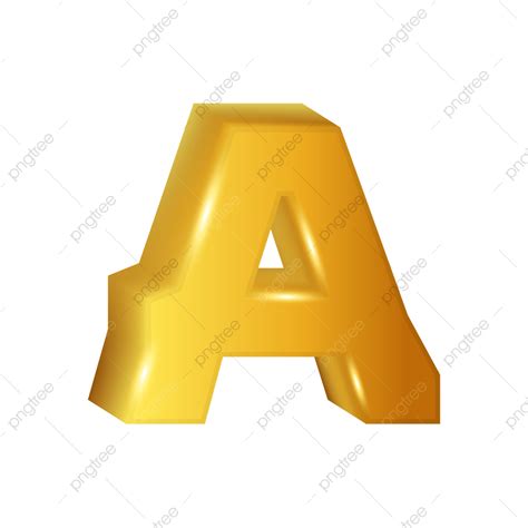 Alphabet 3d Letters Vector Design Images 3d Golden Alphabet A Metallic