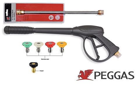 PEGGAS Pressure Washer Spray Gun Wand Nozzle Kit Power Washer