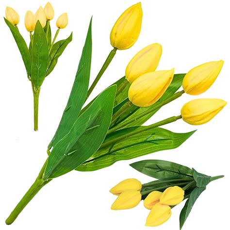 BUKIET SZTUCZNYCH KWIATÓW TULIPANY PIANKOWE DEKORACJA FLORYSTYCZNA 29CM