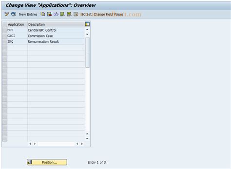 CACS CSI0001 SAP Tcode CSI Control Applications Transaction Code