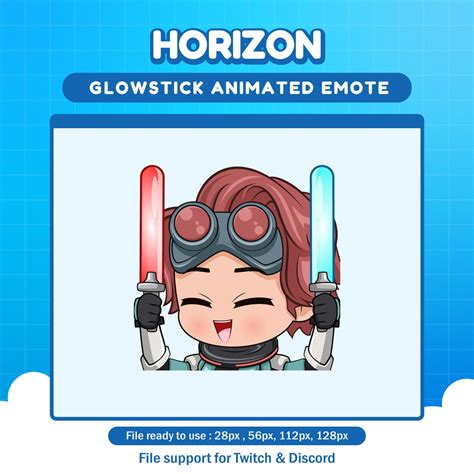 Horizon Apex Legends Glow Stick Emote For Twitch Apex Animated Emotes Etsy