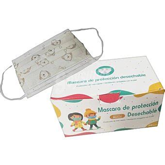 XIQUE Mascarilla higiénica infantil desechable 50 unidades color crema