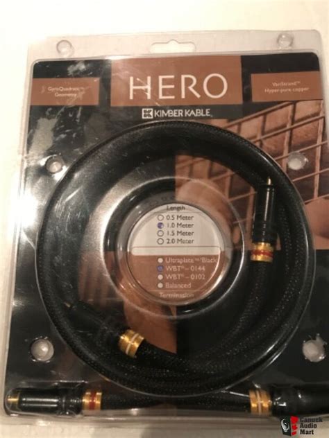 Pair Of Kimber Kable Hero Cable W WBT 0144 Rca In One Meter Length For