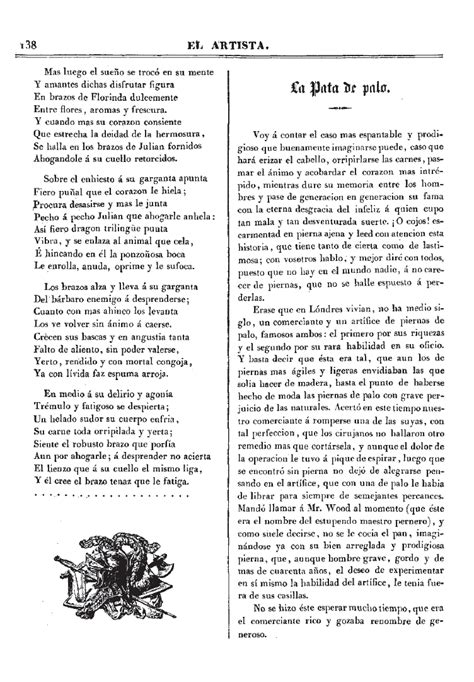 La Pata De Palo De Espronceda Y A La Luna De Nicómedes Pastor Díaz La