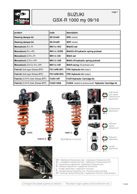 Gsx R 1000 09 16 Matris Dampers