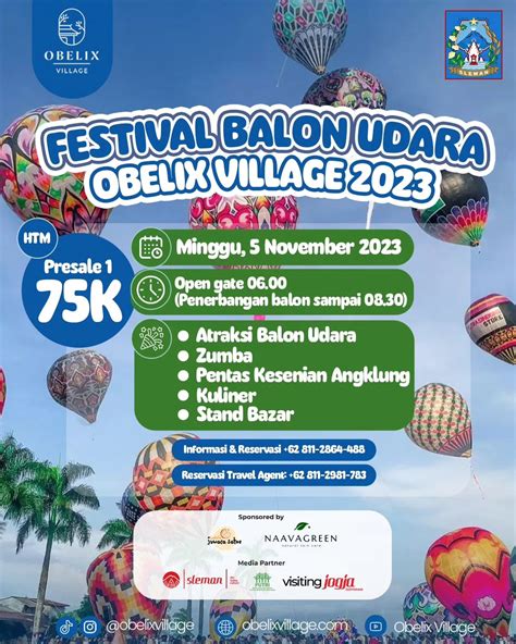 Festival Balon Udara Obelix Village Siap Digelar Di Yogyakarta