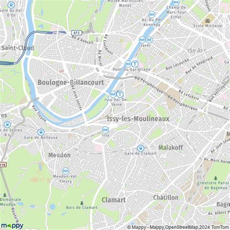 Map Issy Les Moulineaux Map Of Issy Les Moulineaux And