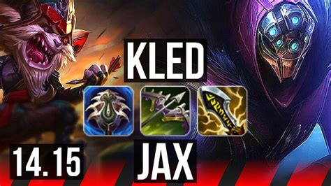 Kled Vs Jax Top 1319 Legendary 1000 Games 41k Dmg Euw