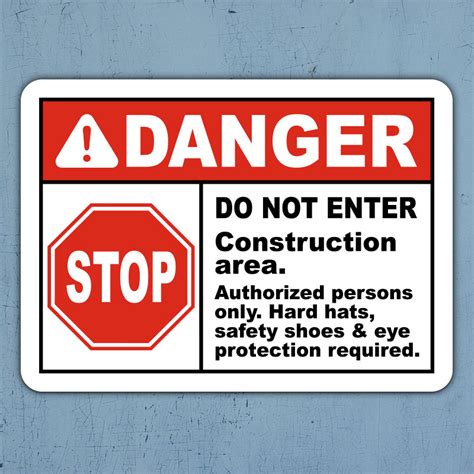 Construction Area Do Not Enter Sign Save 10 Instantly