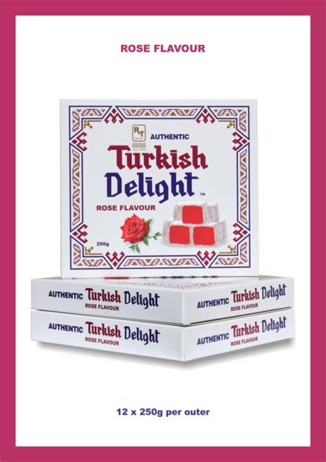 RT Authentic Turkish Delight Rose 250g Sweetsworld Chocolate Shop