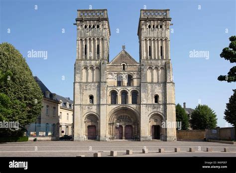 Calvados Caen Facade Of The Abbey Church Of The Abbaye Aux Dames