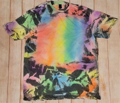 Bleached And Tie Dyed Blank Bleached T Shirt Tie Dyed T Shirt Gildan