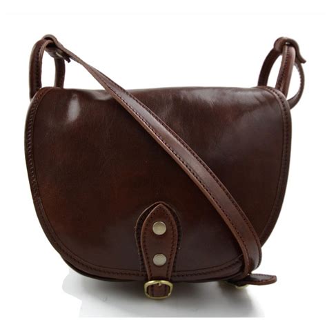 Bolso de mujer de piel bandolera de cuero marròn