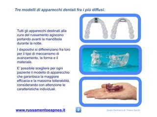 Cura Del Russamento E Delle Apnee Con Apparecchi Dentali PPT