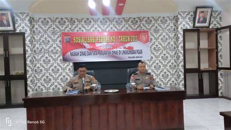 Polres Binjai Laksanakan Sosialisasi Perkap No Tahun Tentang