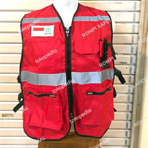 Jual Rompi Safety Hse Rompi Kerja Safety Warna Merah Kab Boyolali