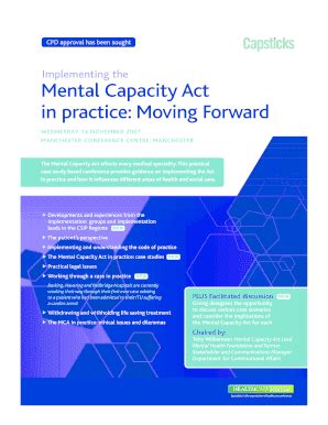 Fillable Online Spn Org Mental Capacity Act In Practice Social