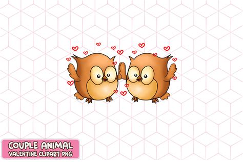 Couple Owls Valentine Clipart Png Graphic By Revelin · Creative Fabrica