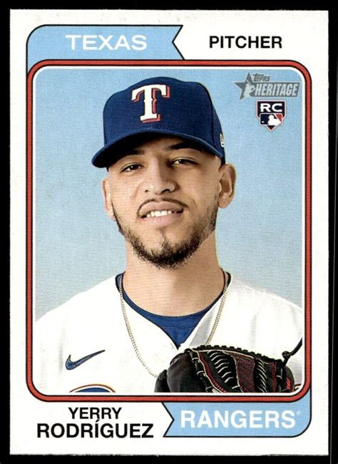 2023 Topps Heritage Yerry Rodríguez Rookie G432 Texas Rangers 320 eBay