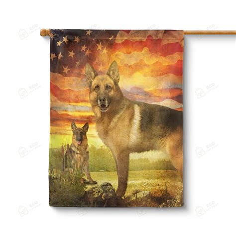 German Shepherd Garden Flag Eco Gift Point