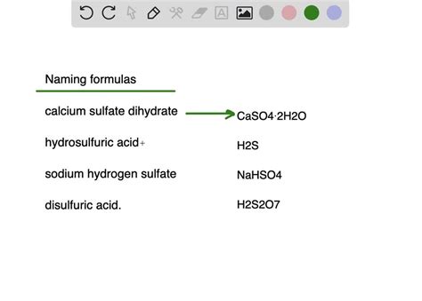 Solved Give An Appropriate Formula For Each Of The Following Compounds A Calcium Sulfate