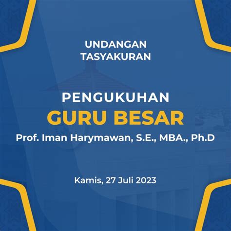 Undangan Tasyakuran Pengukuhan Guru Besar