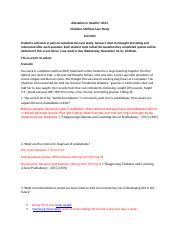 Diabetes Case Study Take Home Docx Alteration In Health I H353