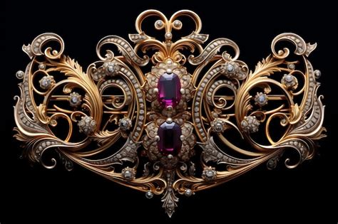 Premium Ai Image A Gold Crown With Diamonds And Diamonds On It