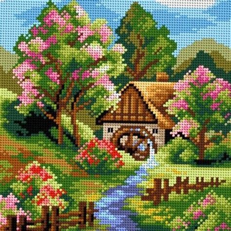 Pin De Emmalee Pippen Em Cross Stitch Em Paisagem Em Ponto De