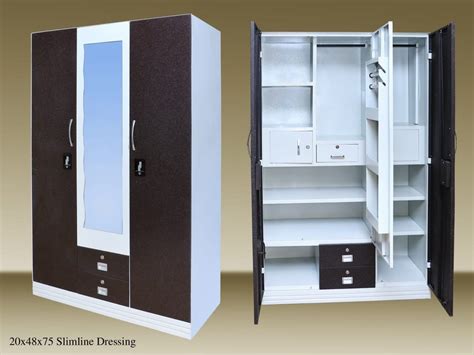 With Locker 3 Door Steel Almirah 9 Shelves With Mirror At Rs 16950