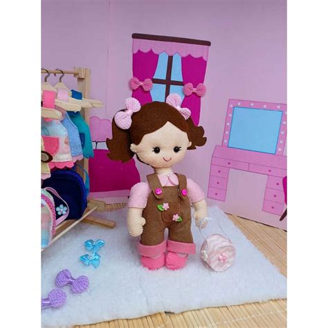 Boneca Maria Em Feltro Kit 02 Shopee Brasil