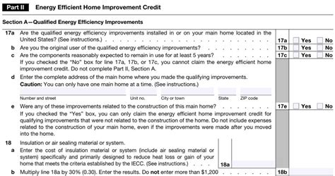 Irs Form Instructions Residential Energy Credits