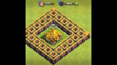 Upgrading Gold Storage Town Hall Level 1 To Max Clash Of Clan Youtube