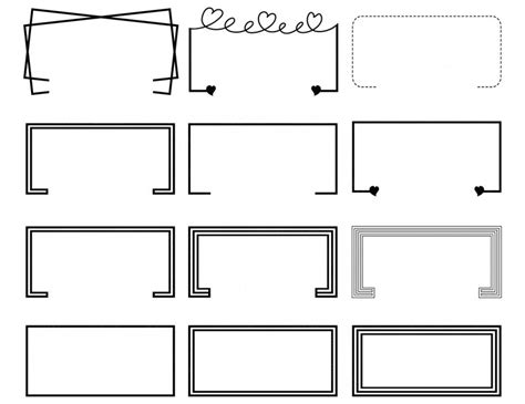 Blank Rectangle Svg Bundle Frames Svg Split Geometric Frame Etsy