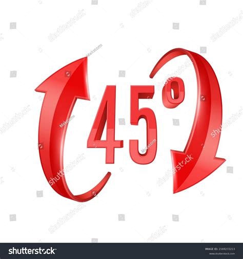 Red Glossy 3d Curve Arrows 45 Stock Vector Royalty Free 2169272213